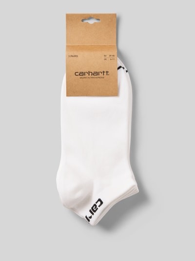 Productfoto, Sneakersocken mit Label-Detail im 3er-Pack van Carhartt Work In Progress, wit katoenmix met stretch, nauwsluitende pasvorm, set van 3, labeldetail