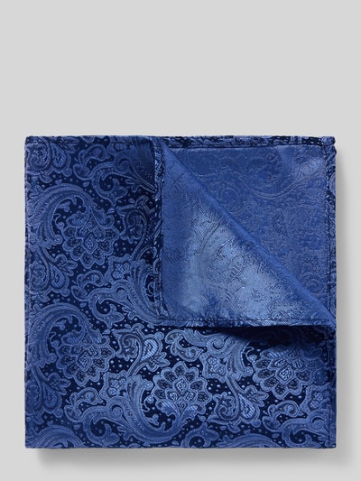 MONTI Seideneinstecktuch mit Allover-Muster Blau 2