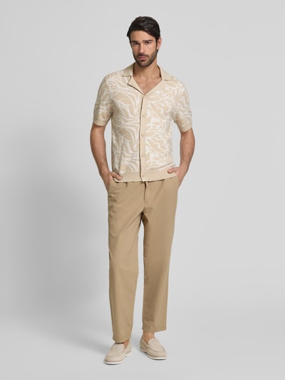 MCNEAL Regular Freizeithemd mit 1/2-Arm und Reverskragen Beige 1