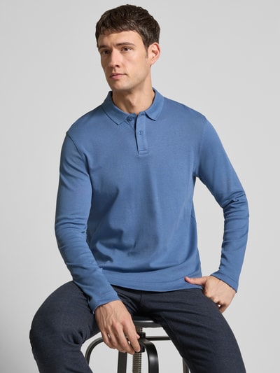 Christian Berg Men Regular Fit Poloshirt mit Knopfleiste Jeansblau 3