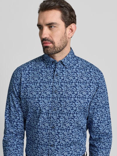 Christian Berg Men Vrijetijdsoverhemd met knoopsluiting Marineblauw - 3