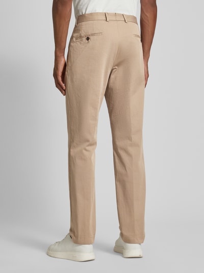 JOOP! Collection Slim fit chino met ceintuurlussen, model 'Hank' Beige - 5