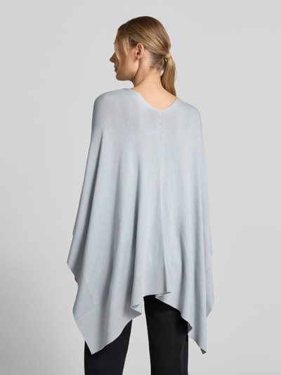 COMMA poncho in relaxed fit van viscosemix in tricotlook Lichtblauw - 5