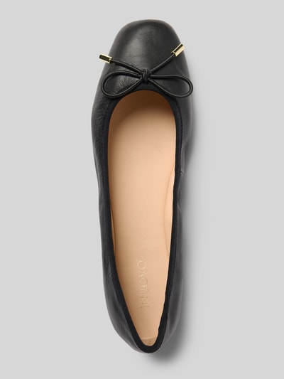 INUOVO Ballerinas aus Leder mit Schleifendetail Black 3