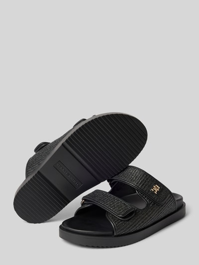 Tommy Hilfiger Slippers met klittenbandsluiting Zwart - 4