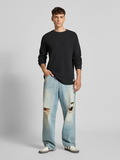 Levi's® Bluzka z długim rękawem i fakturowanym wzorem Czarny 1