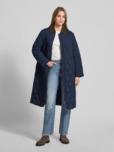 Jake*s Casual Steppmantel mit Zweiwege-Reißverschluss und Eingrifftaschen Marine 1