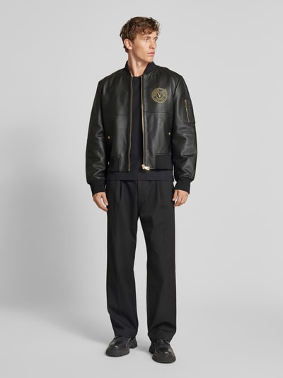 Versace Jeans Couture Bomberjacke in Leder-Optik Black 1