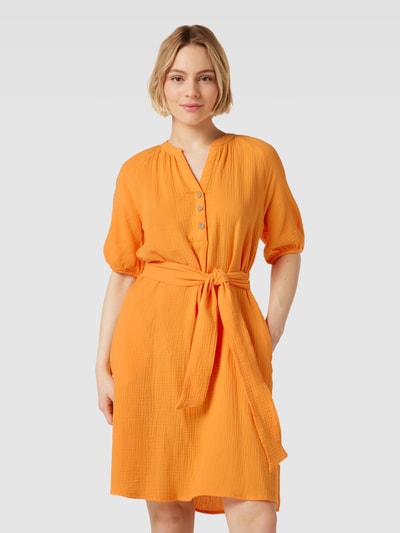 B.Young Stoffkleid mit Strukturmuster Modell 'berlin' Orange 4