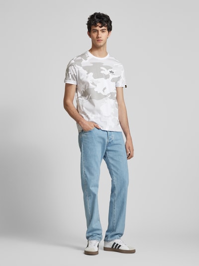 Alpha Industries T-shirt met labelprint Wit - 1