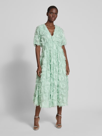 YAS Cocktailjurk met structuurmotief, model 'PAZYLLA' Mintgroen - 4