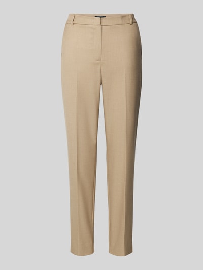 comma Stoffen broek met persplooien Cognac - 2