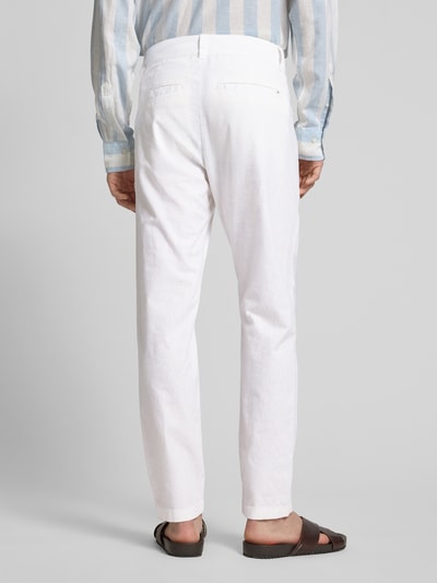 Tom Tailor Denim Slim fit linnen broek met katoen Offwhite - 5