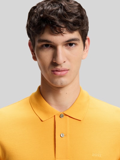 BOSS koszulka polo o kroju regular fit z czystej bawełny model 'PALLAS' Pomarańczowy 3