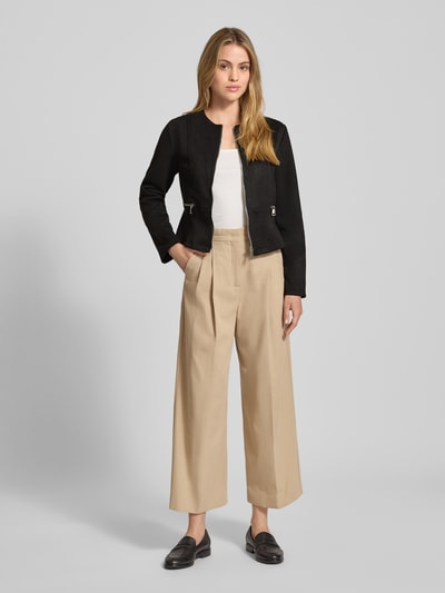 ZABAIONE Kunstlederjacke mit Zierreißverschluss Black 1