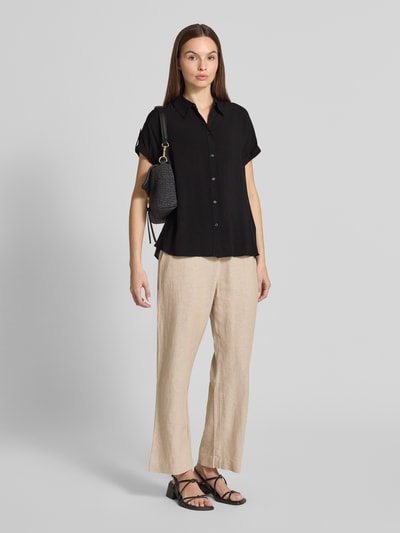 Tom Tailor Relaxed fit overhemdblouse van pure viscose Zwart - 1