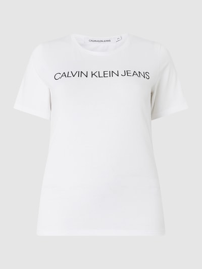 CK Jeans Plus T-shirt PLUS SIZE z bawełny  Biały 1