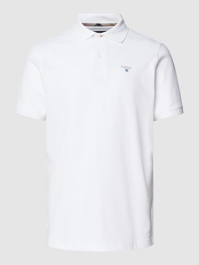 Barbour Poloshirt mit kurzer Knopfleiste Weiss 2