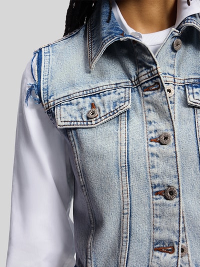 HUGO Blue Regular Fit Cropped Jeansweste Jeansblau 6