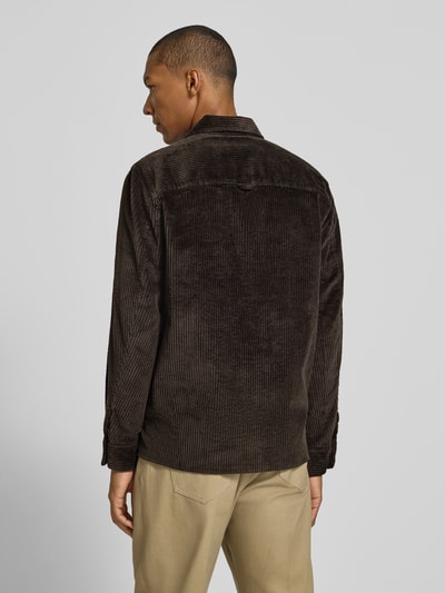 DRYKORN Regular Fit Cordjacke aus Baumwoll-Mix Dunkelbraun 5