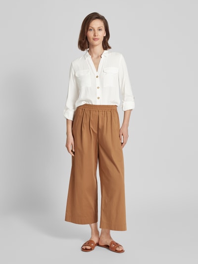 Vero Moda Overhemdblouse met opgestikte paspelzakken op de borst, model 'BUMPY' Wit - 1