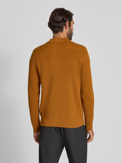Lindbergh Relaxed Fit Pullover mit Strukturmuster Camel 5