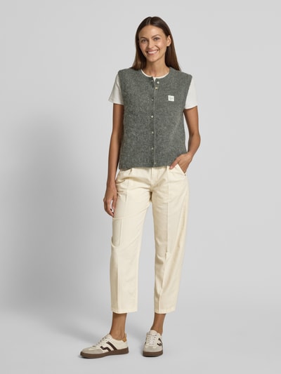 DRYKORN Spodnie o kroju tapered fit z fakturowanym wzorem model ‘QUALIFY’ Écru 1