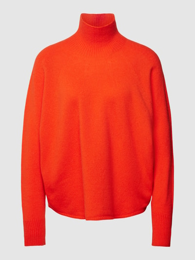 Drykorn Gebreide pullover van scheerwol met opstaande kraag, model 'LYZA' Rood - 2