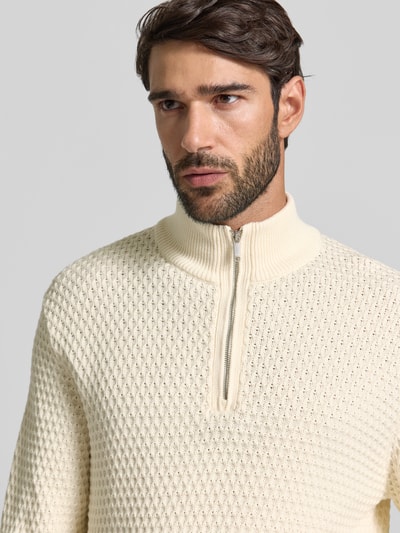 MCNEAL Strickpullover mit gerippten Abschlüssen Ecru 3