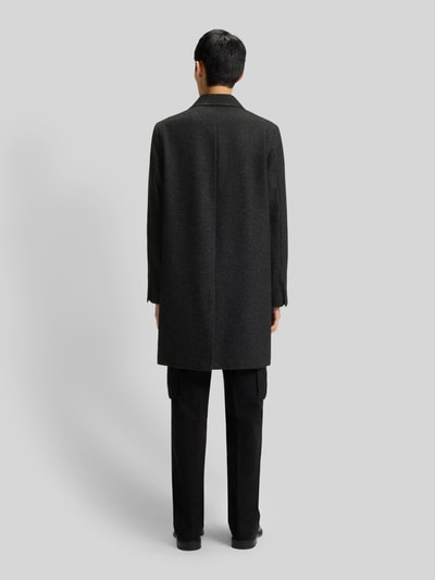 HUGO Regular Fit Wollmantel aus Twill Modell 'MALTE2541' Black 5