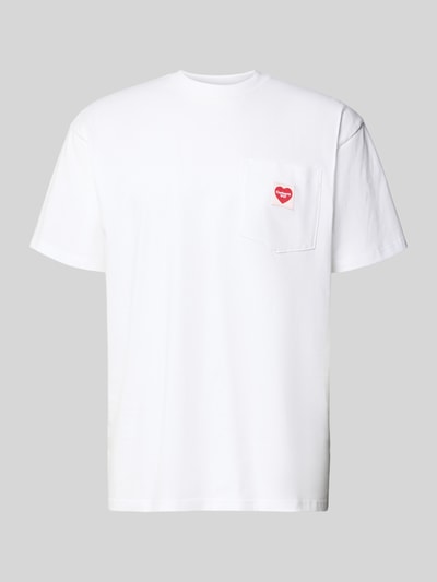 Carhartt Work In Progress T-Shirt mit Brusttasche und Label-Patch Weiss 2
