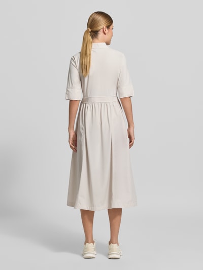 Marc Cain midi-jurk met platte kraag Zand - 5