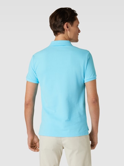 Polo Ralph Lauren Slim fit poloshirt met labelstitching Turquoise - 5