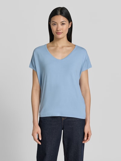 s.Oliver RED LABEL Relaxed Fit T-Shirt aus Viskose-Mix Hellblau 4