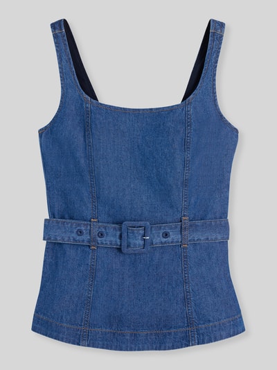 Tommy Hilfiger Regular Fit Blusentop aus reiner Baumwolle Bleu Melange 2