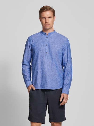 Tom Tailor Denim Relaxed Fit Leinenhemd im Tunika-Style Hellblau 4