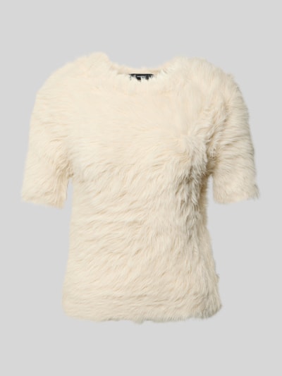 Vero Moda Regular Fit Strickpullover in Kunstfell-Optik Modell 'FLUFFY' Ecru 2