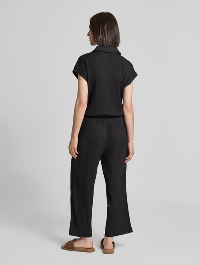 OPUS Jumpsuit mit Strukturmuster Modell 'Melti polo' BLACK 5