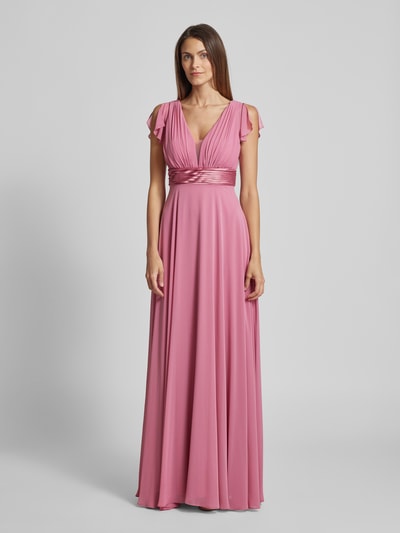 Jake*s Cocktail Abendkleid mit gelegten Falten Altrosa 4