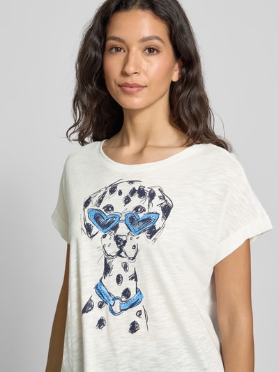 Milano Italy T-shirt met motiefprint Offwhite - 3