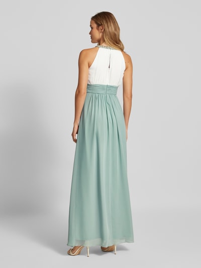 Jake*s Cocktail Cocktailkleid mit Neckholder Khaki Melange 5