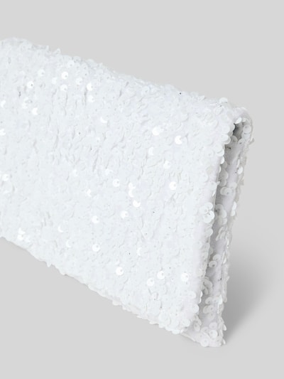 Abro Clutch mit Paillettenbesatz Weiss 3
