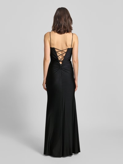 Mascara Avondjurk met plooien en loopsplit  - 5