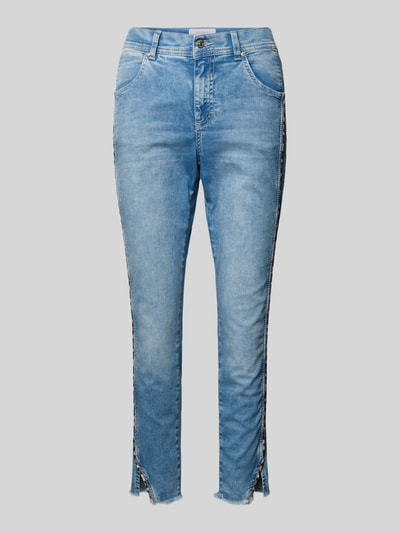 Angels Spodnie o kroju slim fit z wypustkami w kontrastowym kolorze model ‘Ornella’ Jasnoniebieski 2