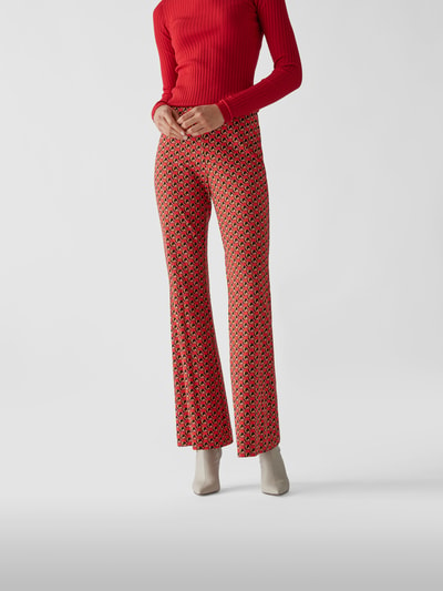 Diane von Furstenberg Hose mit grafischem Muster Rot 4