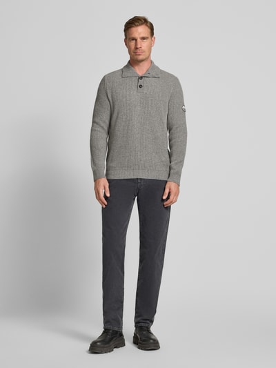 MAERZ Muenchen Gebreide pullover met labeldetail Middengrijs - 1