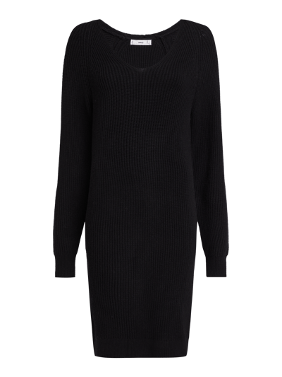 Mango Strickkleid aus Viskosemischung Modell 'Korina'  Black 1