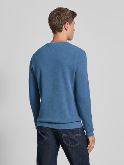 Tommy Hilfiger Regular fit gebreide pullover van zuiver katoen Petrol - 5