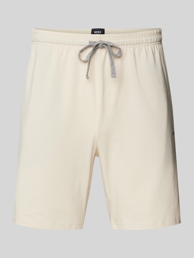 BOSS Sweatshorts mit elastischem Bund Ecru 1