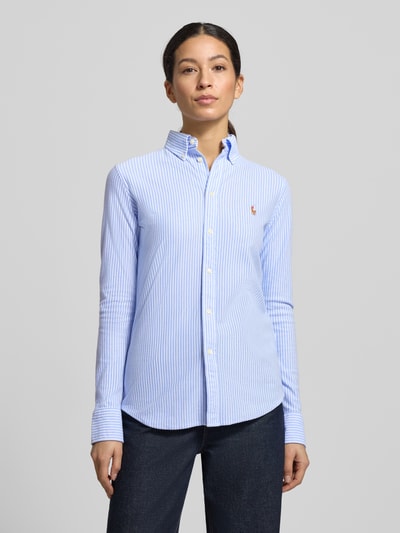 Polo Ralph Lauren Regular Fit Hemdbluse aus reiner Baumwolle Modell 'HEIDI' Hellblau 4